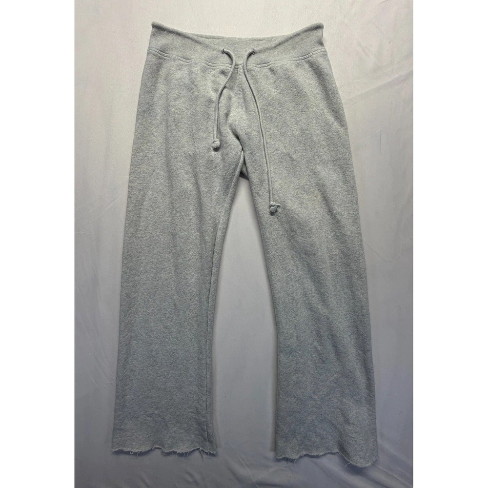 Brandy Melville Sweatpants Women 29x31 Heather Gray Mid Rise Wide Leg Drawstring